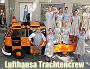 Lufthansa feiert 60 Jahre und Lufthansa-Crew startet während des Oktoberfestes in Jubiläums-Tracht von Trachten Angermaier. Einkleidung am 01.09.2015